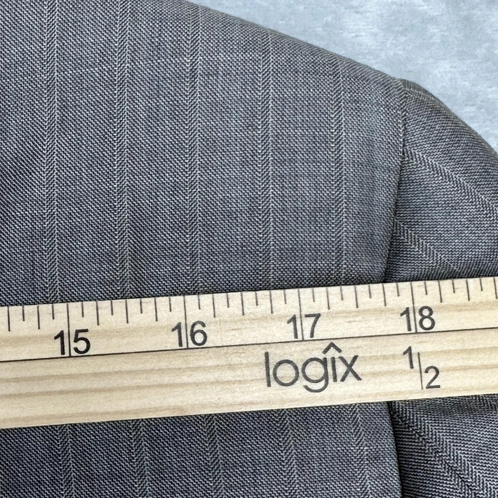 Canali Suit Mens EU 50 34x30 Gray Wool Striped 2 Piece Jacket Pants Made Italy